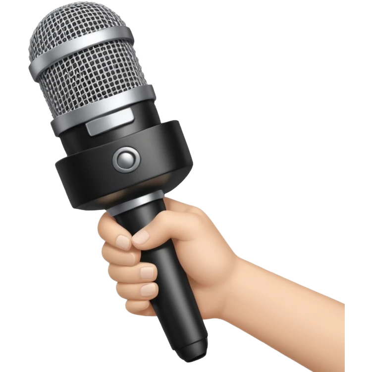 Announcement with hand microphone emoji