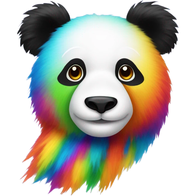 Rainbow panda emoji
