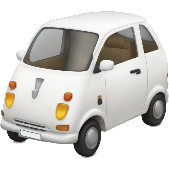Gemera car white  emoji
