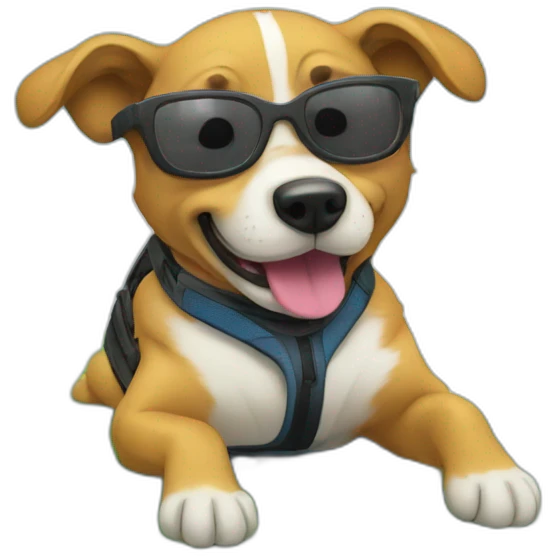 Dog on a wakeboard emoji