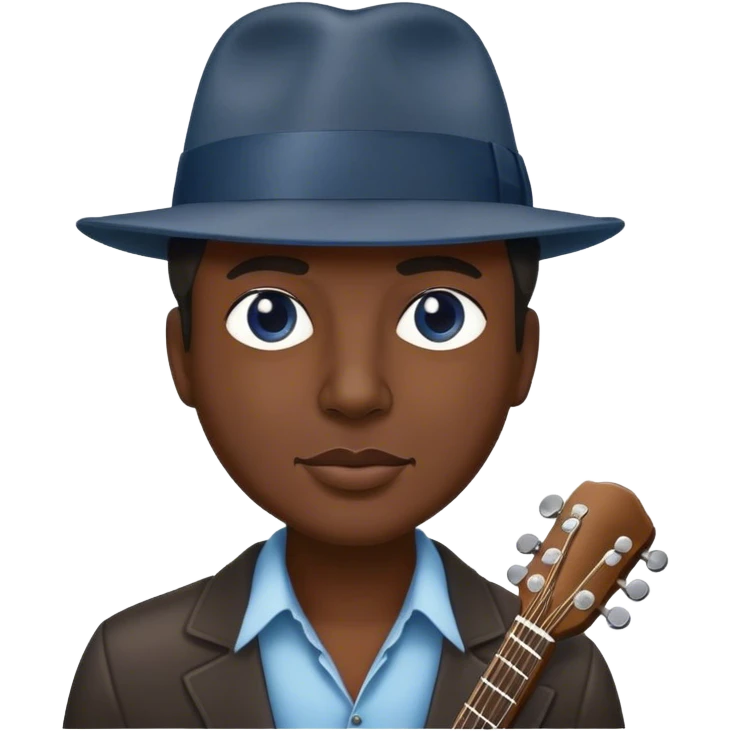 blues musician fedora emoji