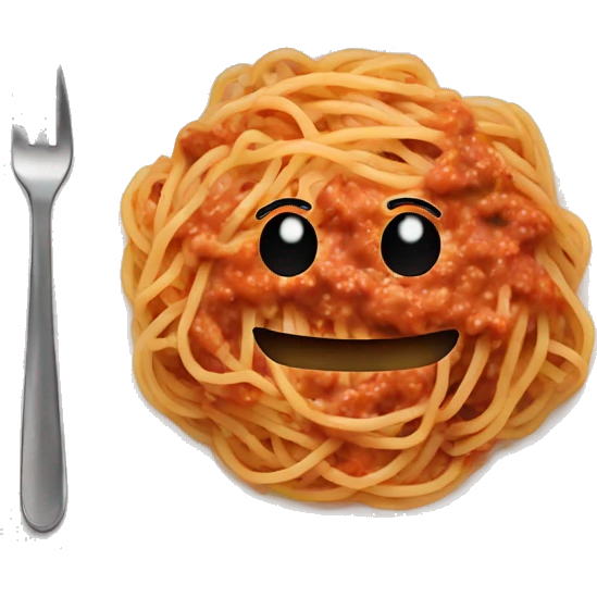 spaghetti bolognese in a plate emoji