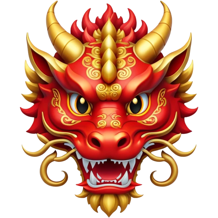 Chinese festival dragon face emoji