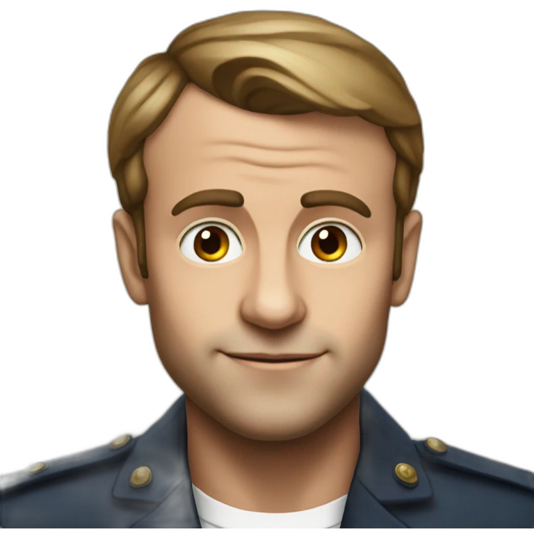 Macron with heart eyes  emoji