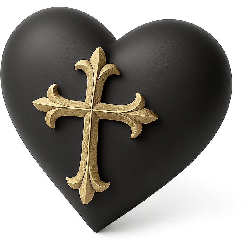 3d gothic heart wdfect
 emoji