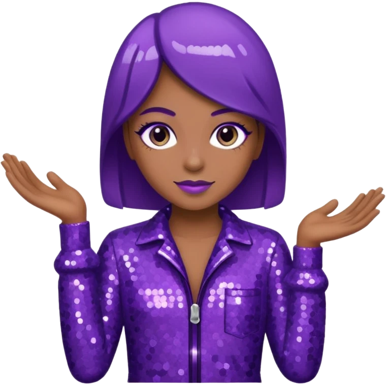 Purple Glitter worker emoji