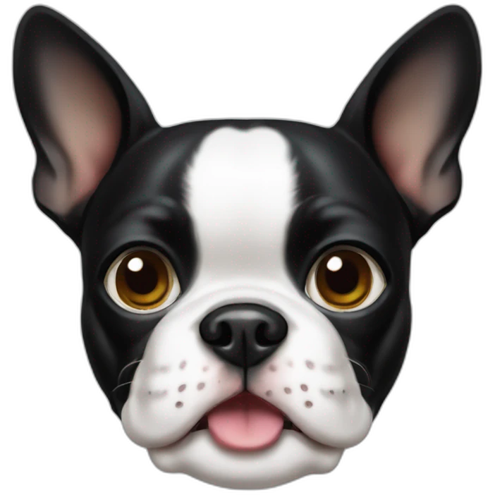 Boston terrier face emoji