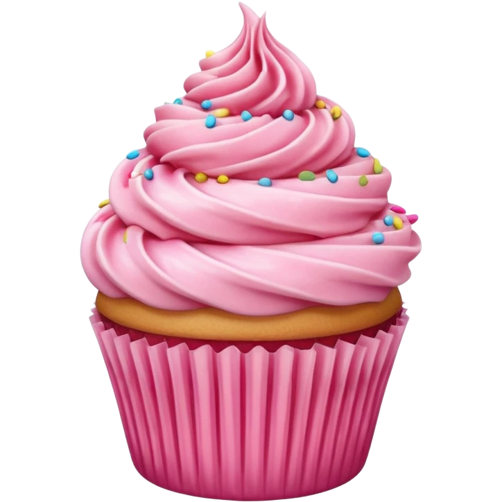 Cupcake with pink icing emoji
