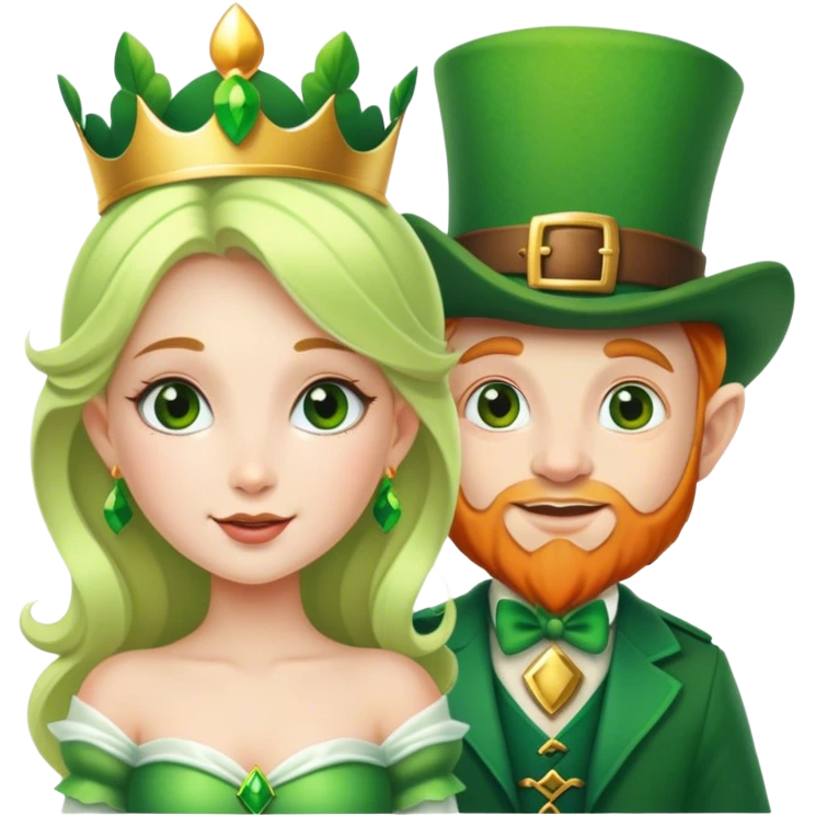 Princess with leprechaun  emoji