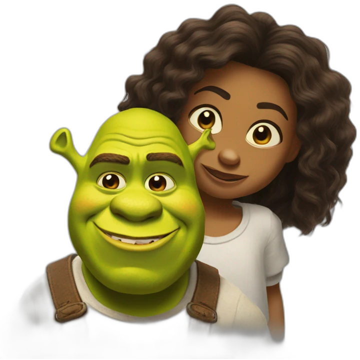 Shrek and the dunky emoji
