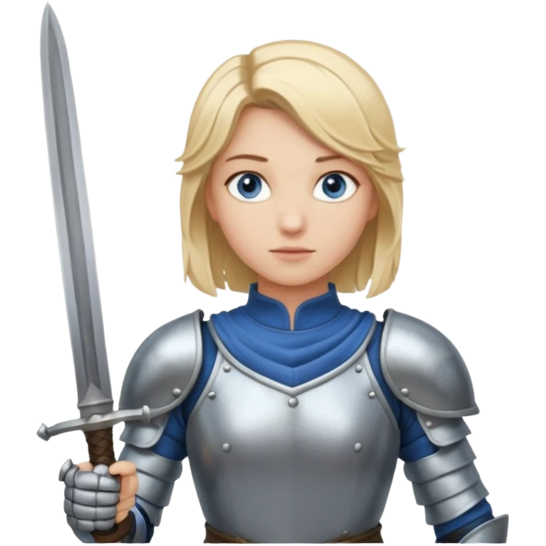 金发蓝眼穿着铠甲击剑的女孩emoji emoji