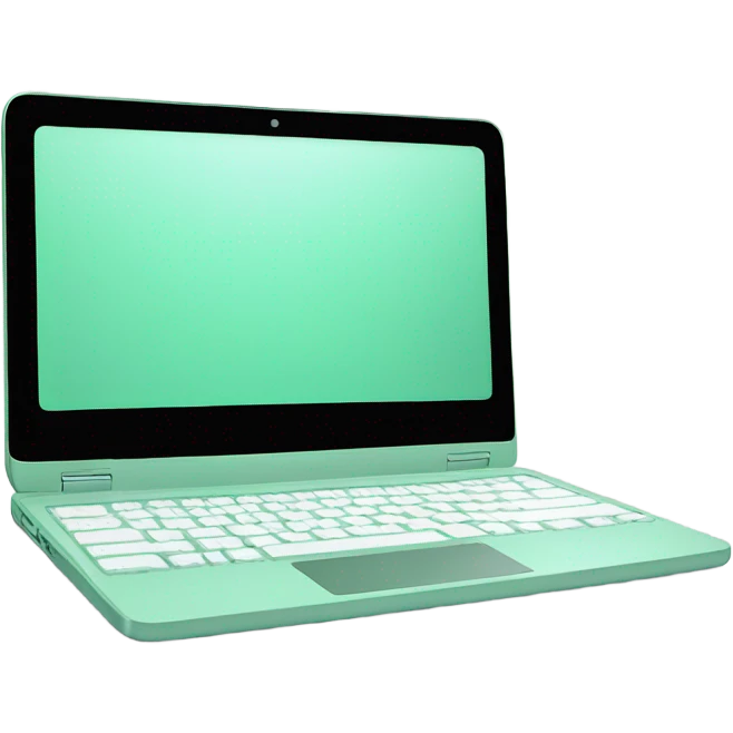 Mint green laptop  emoji