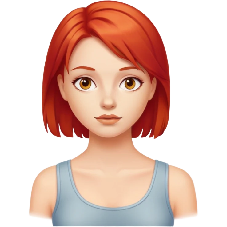 y2k style girl with red hair emoji