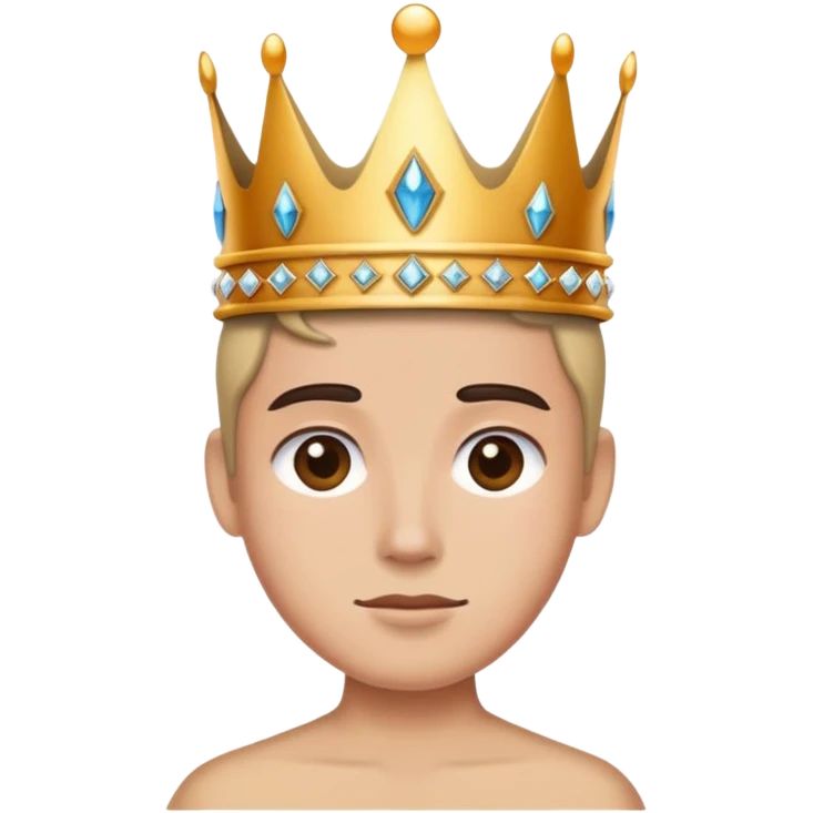 Wearing a crown emoji