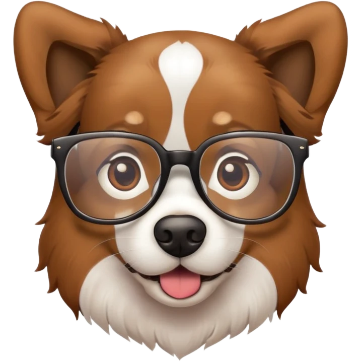 Dog with glasses emoji