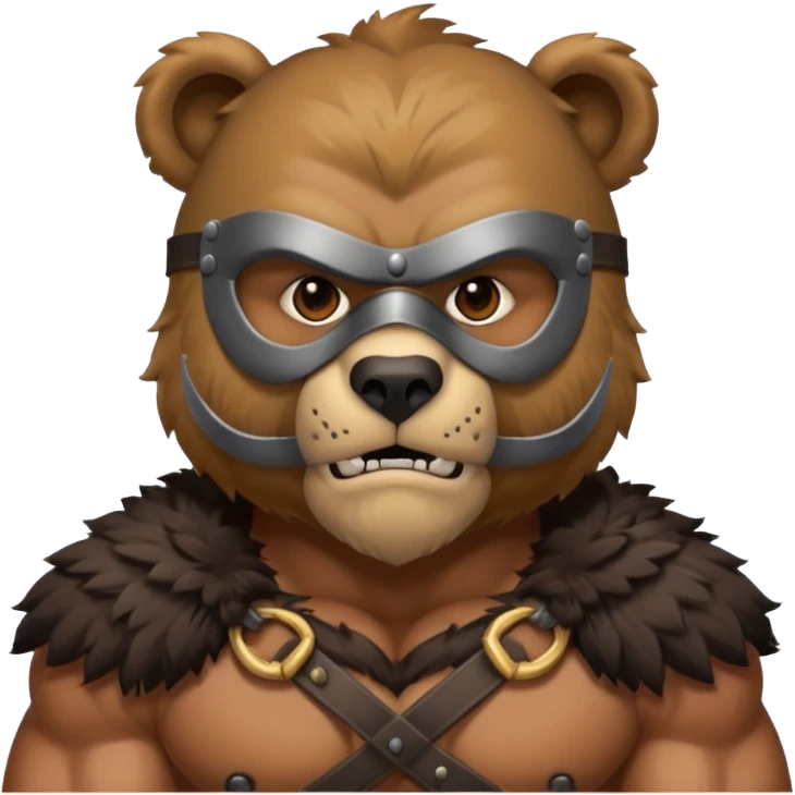 bear defense warrior with mask emoji