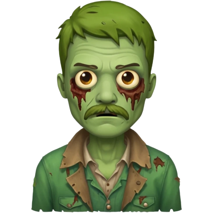 zombie with mustaches emoji