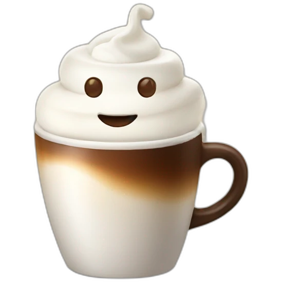 Coffee with marshmallow emoji