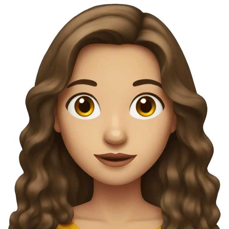 young spanish women with long brown hair emoji