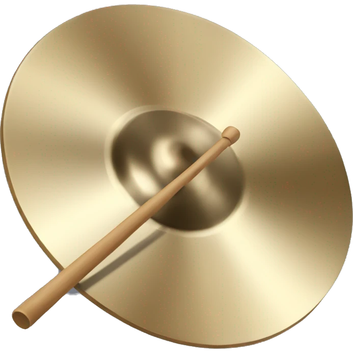 cymbal with stic emoji
