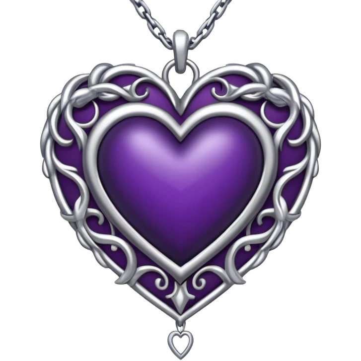 Gothic heart Dark purple heart in chains emoji