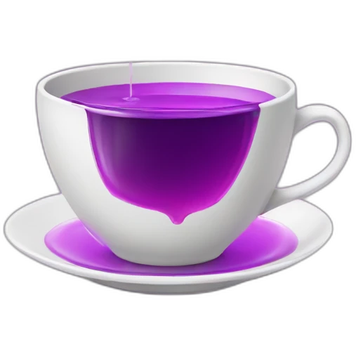 tea cup with purple liquid inside emoji