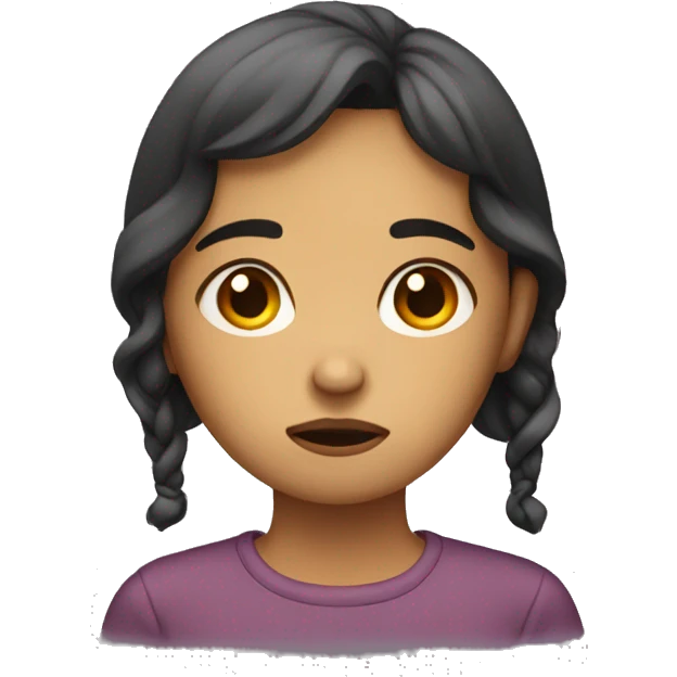 A sad girl emoji