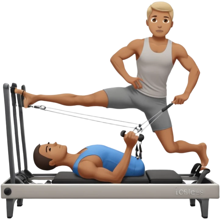 guy workout pilates reformer  emoji