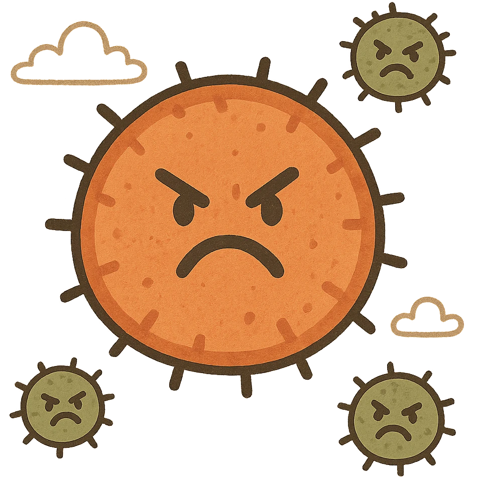 Angry armored cells emoji
