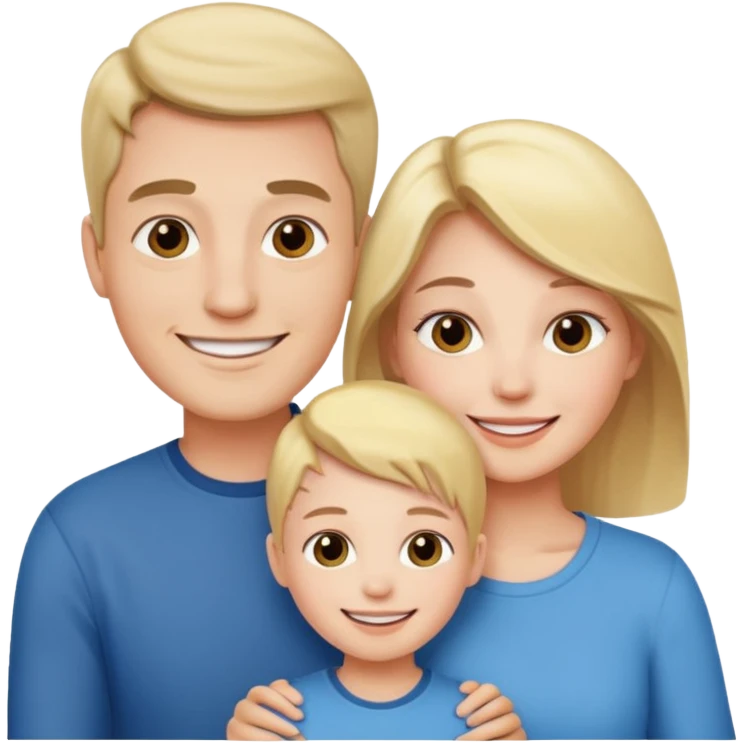 man and woman couple with 1 kid emoji