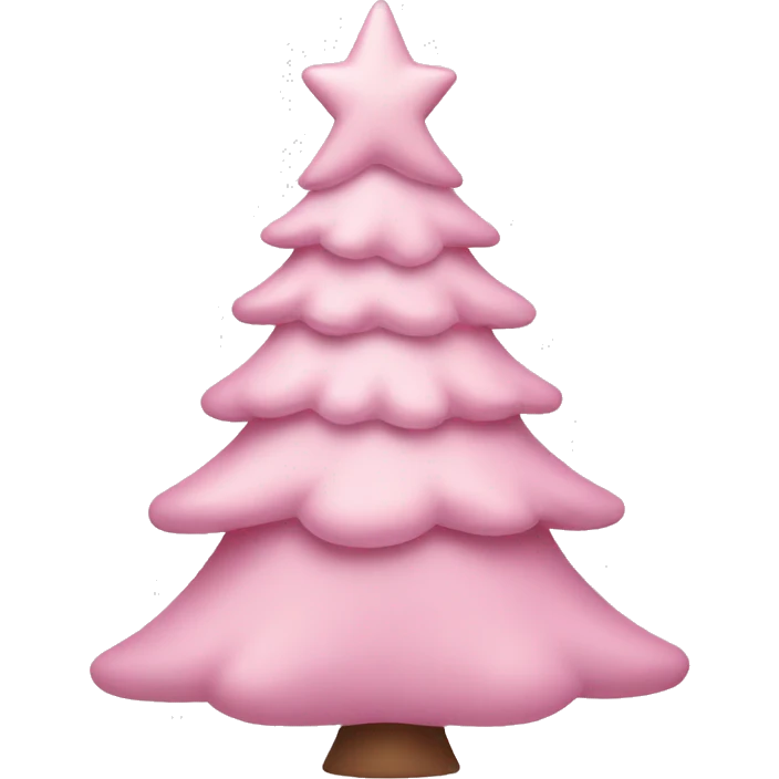 pastel pink christmas tree emoji