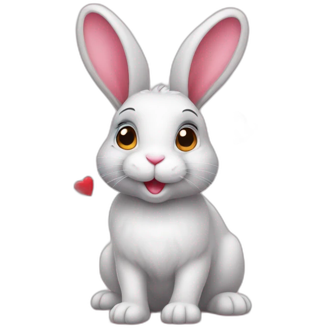 valentines day bunny rabbit emoji