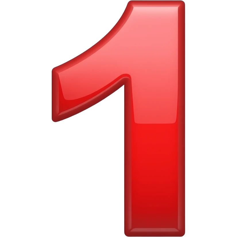 The Number 1 Red Emoji emoji