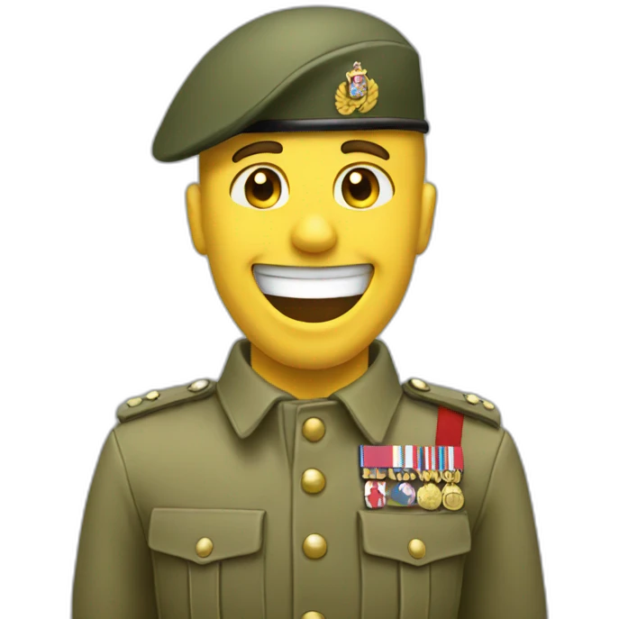 British army soldier laughing emoji