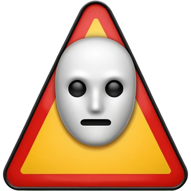 warning sign without face emoji