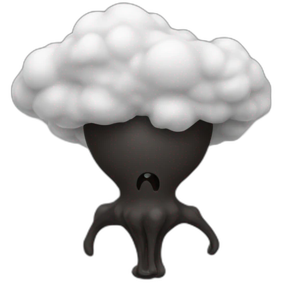 un caca avec un chaoeau noir emoji