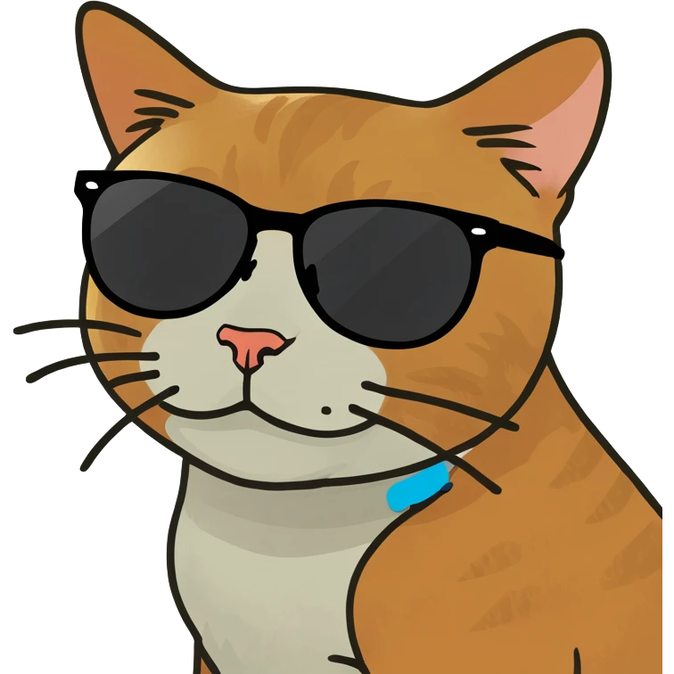 Cat with sunglasses emoji