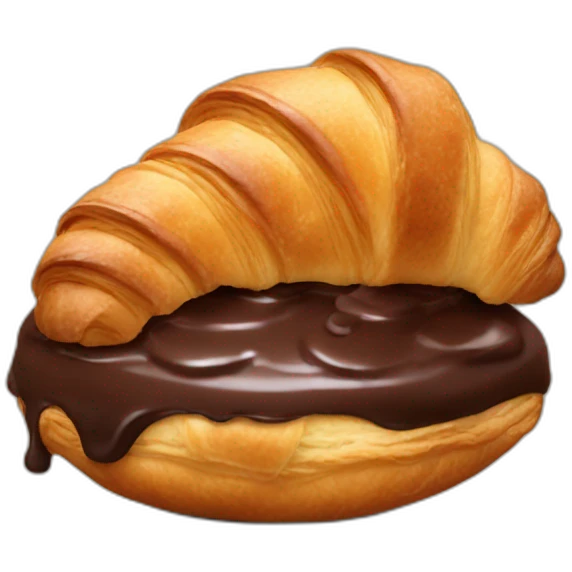 Chocolate croissant emoji