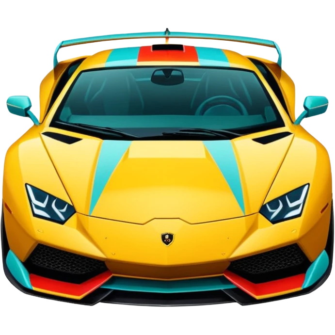 A retro sticker of a Lamborghini Sian emoji