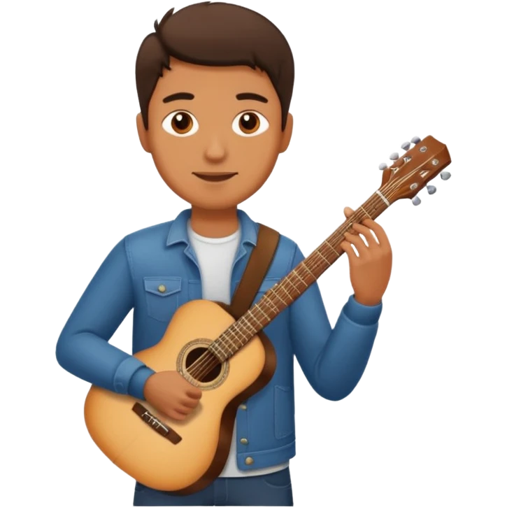man holding guitar emoji