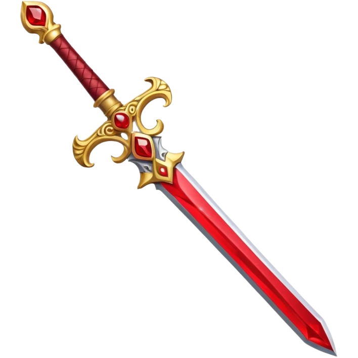 golden sword with red gem emoji