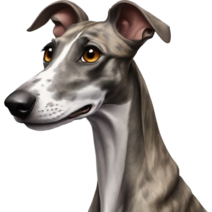 Galgo brindle emoji