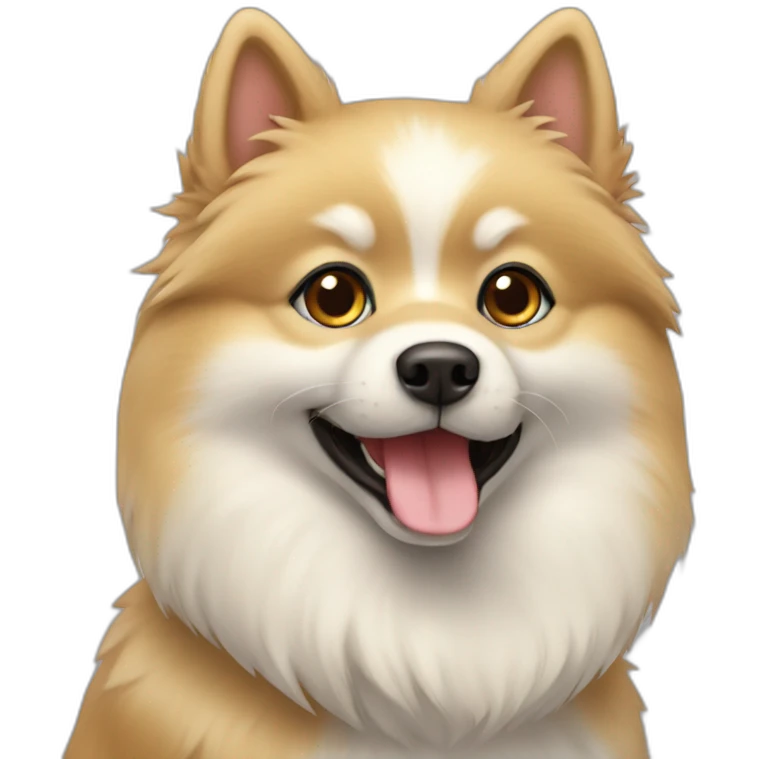 Spitz nain beige emoji
