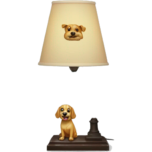 Dog on a lamp emoji