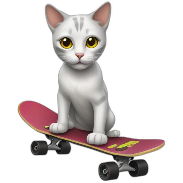 skateboarding cat emoji