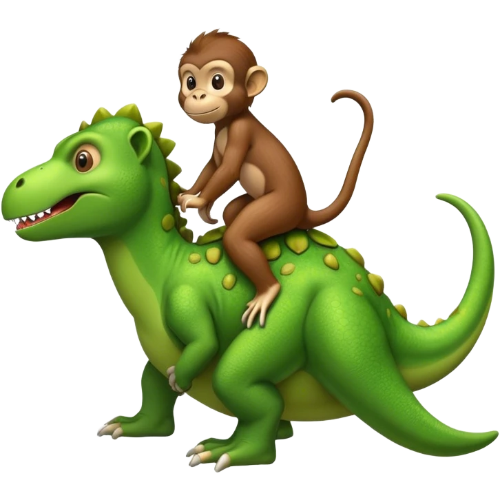 Dinosaur + monkey emoji