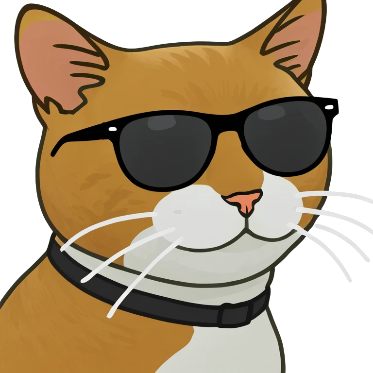 Cat with sunglasses emoji