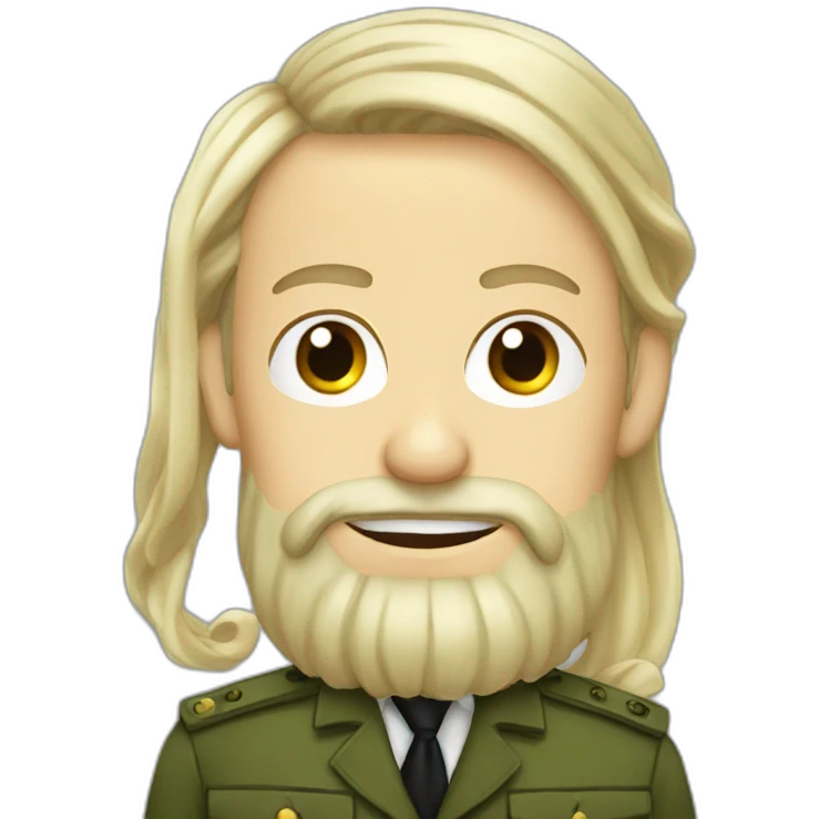 marine lepen with beard emoji