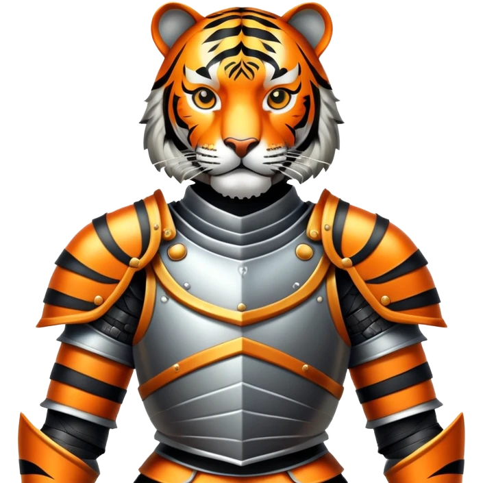 Tiger knight in armor emoji