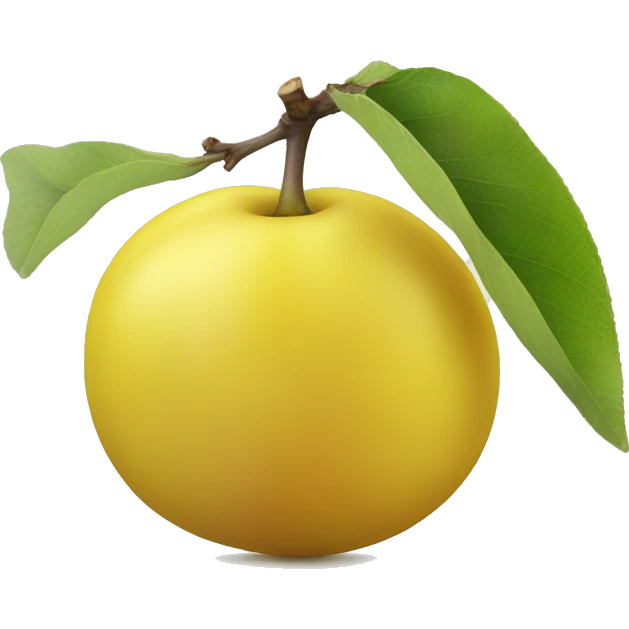 one yellow plum close up emoji